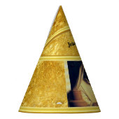 イエスがパンを砕くマタイ14-13金ゴールド質感 パーティーハット (左)