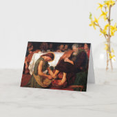 イエスがペテロの足を洗う カード (黄色い花)