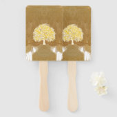 イエスが両手の爪、 ネイルを開く命の木 ハンドファン (正面&裏面)