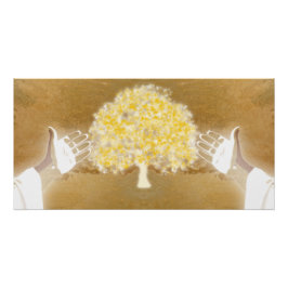 イエスが両手の爪、 ネイルを開く命の木 ポスター