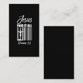 イエスが全価格バーコード·ゴッド·クリスチャンを支払う 名刺 (正面/裏面)