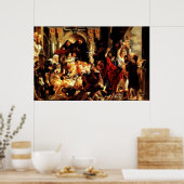 イエスが初めて神殿を清めること（ヨハネ2:13） ポスター (キッチン)