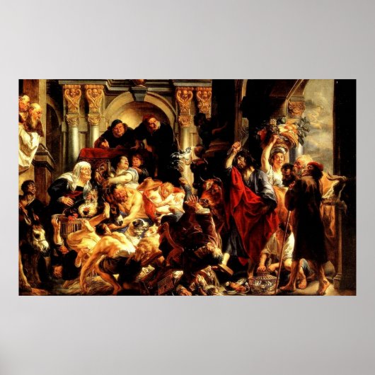 イエスが初めて神殿を清めること（ヨハネ2:13） ポスター (正面)