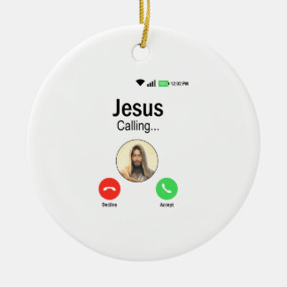 イエスが呼び出しおもしろいている – Christian Religion & Gift セラミックオーナメント