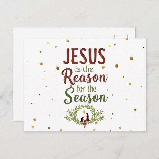 イエスが季節のはがきの理由だ ポストカード (正面/裏面)
