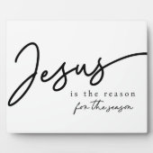 イエスが季節のクリスマスのサインの理由である フォトプラーク (正面)