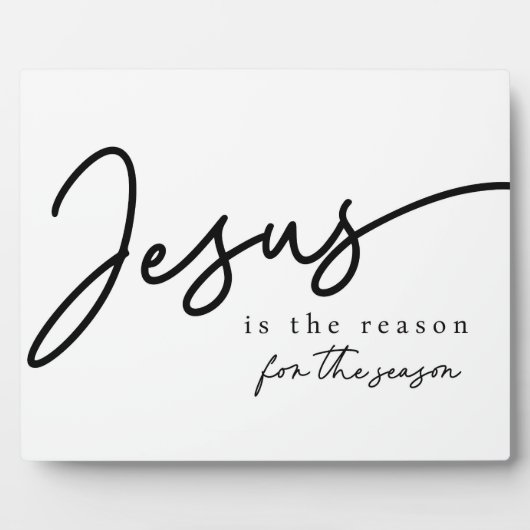 イエスが季節のクリスマスのサインの理由である フォトプラーク (正面)