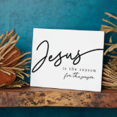 イエスが季節のクリスマスのサインの理由である フォトプラーク (側面)