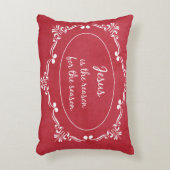 イエスが季節のクリスマスの理由だ アクセントクッション (正面(垂直))