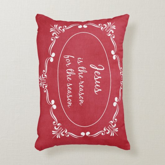 イエスが季節のクリスマスの理由だ アクセントクッション (正面(垂直))