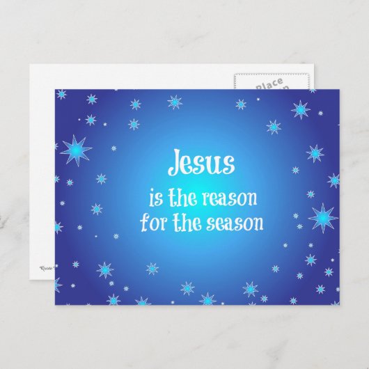 イエスが季節のクリスマスの理由だ シーズンポストカード (正面/裏面)