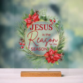イエスが季節のクリスマスの理由 アクリルサイン (ニュートラル)