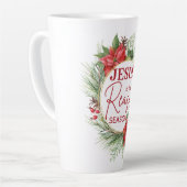 イエスが季節のクリスマスの理由 カフェラテマグ (左アングル)