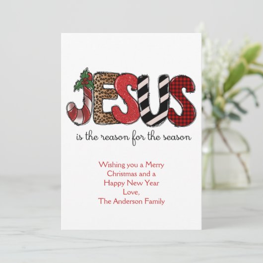 イエスが季節のクリスマスの理由 シーズンカード (スタンド正面)
