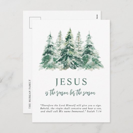 イエスが季節のクリスマスの理由 シーズンポストカード (正面/裏面)
