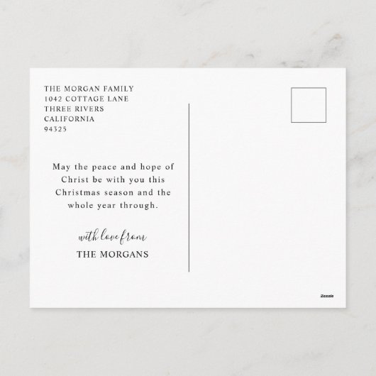 イエスが季節のクリスマスの理由 シーズンポストカード (裏面)