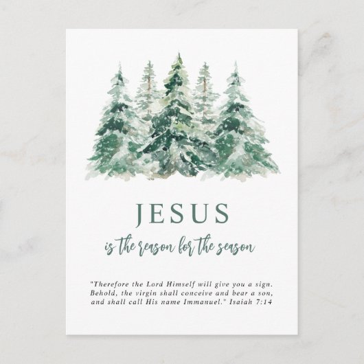 イエスが季節のクリスマスの理由 シーズンポストカード (正面)
