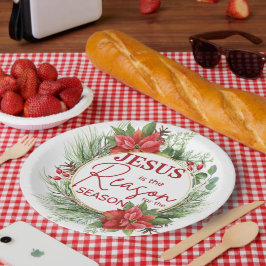 イエスが季節のクリスマスの理由 ペーパープレート