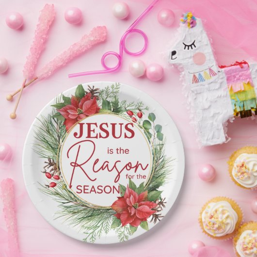 イエスが季節のクリスマスの理由 ペーパープレート (パーティー)