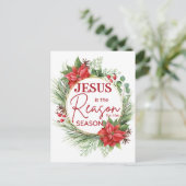イエスが季節のクリスマスの理由 ポストカード (スタンド正面)