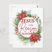 イエスが季節のクリスマスの理由 ポストカード (正面/裏面)