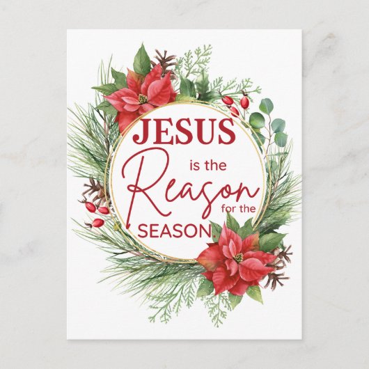 イエスが季節のクリスマスの理由 ポストカード (正面)