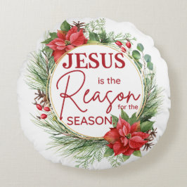 イエスが季節のクリスマスの理由 ラウンドクッション