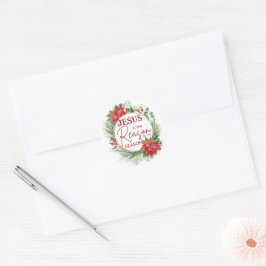 イエスが季節のクリスマスの理由 ラウンドシール