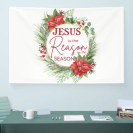 イエスが季節のクリスマスの理由 横断幕