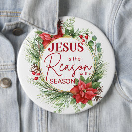 イエスが季節のクリスマスの理由 缶バッジ