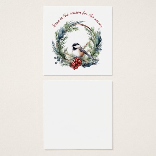 イエスが季節のクリスマス引用文の理由 (正面&裏面)