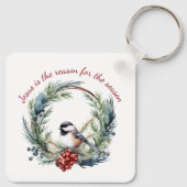 イエスが季節のクリスマス引用文の理由 キーホルダー (裏面)