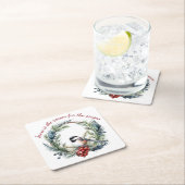 イエスが季節のクリスマス引用文の理由 スクエアペーパーコースター (インサイチュ)