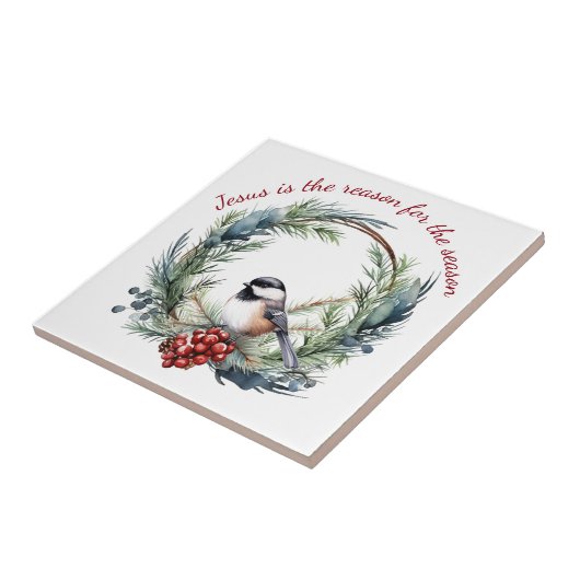 イエスが季節のクリスマス引用文の理由 タイル (側面)