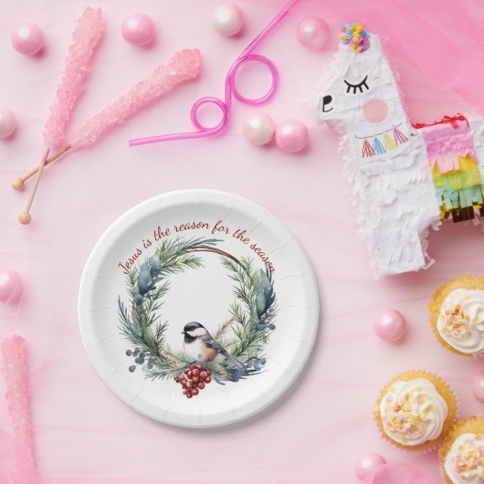 イエスが季節のクリスマス引用文の理由 ペーパープレート (パーティー)