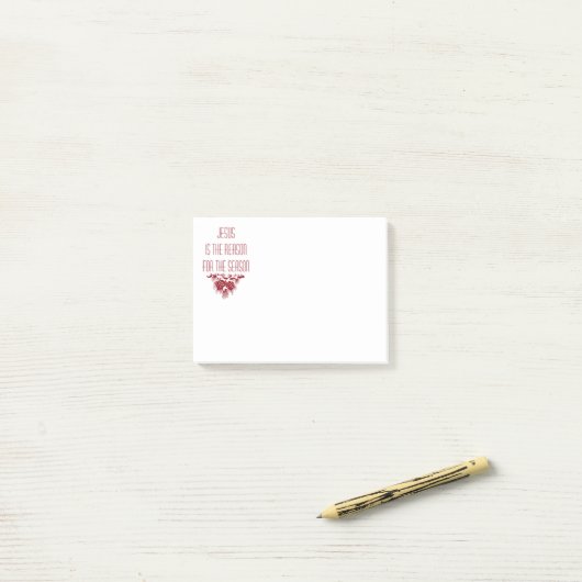 イエスが季節のクリスマス引用文の理由 ポストイット (デスク上)