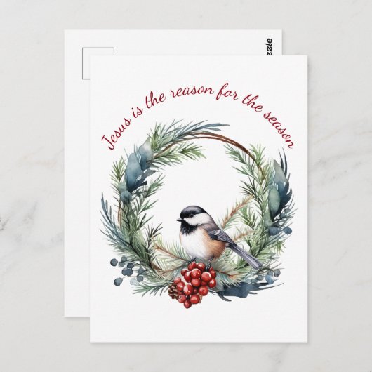 イエスが季節のクリスマス引用文の理由 ポストカード (正面/裏面)