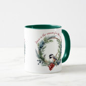 イエスが季節のクリスマス引用文の理由 マグカップ (正面右)