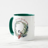 イエスが季節のクリスマス引用文の理由 マグカップ (正面左)