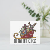 イエスが季節の理由である信仰の愛Chri シーズンポストカード (スタンド正面)