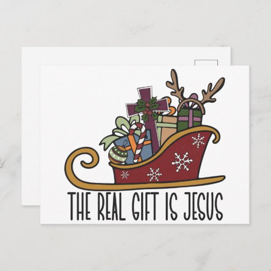 イエスが季節の理由である信仰の愛Chri シーズンポストカード (正面/裏面)