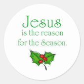 イエスが季節の理由である ラウンドシール (正面)