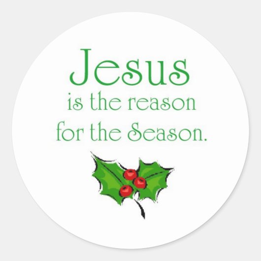イエスが季節の理由である ラウンドシール (正面)