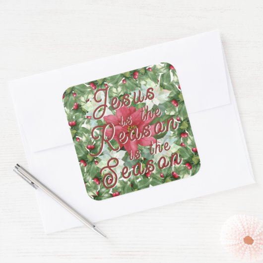 イエスが季節の理由 スクエアシール (封筒)