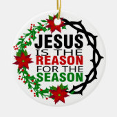 イエスが季節の理由 セラミックオーナメント (正面)