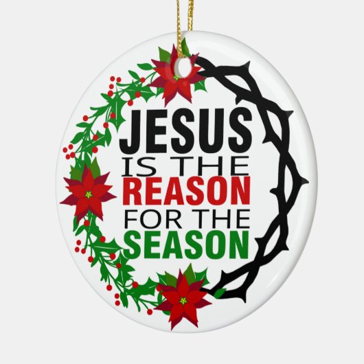 イエスが季節の理由 セラミックオーナメント (左)