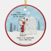 イエスが季節の理由 セラミックオーナメント (正面)