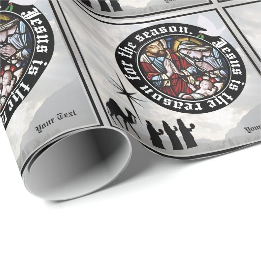 イエスが季節の贈り物ラップの理由 ラッピングペーパー (ロールコーナー)