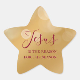 イエスが季節の金ゴールドクリスマスの理由 星シール