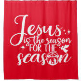 イエスが季節出生 シャワーカーテン (正面)